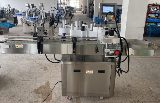 Etichetta adesiva di bottiglia di vetro rotonda Macchina di etichettatura automatica per bevande alimentari