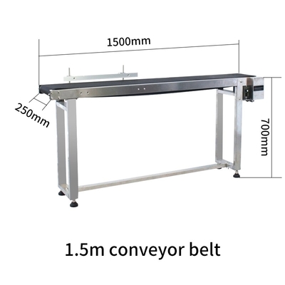 1.5m Lunghezza SS Corpo materiale cintura trasportatrice Tabella per la linea di produzione semiautomatica