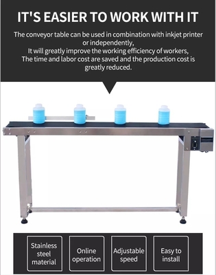 1.5m Lunghezza SS Corpo materiale cintura trasportatrice Tabella per la linea di produzione semiautomatica