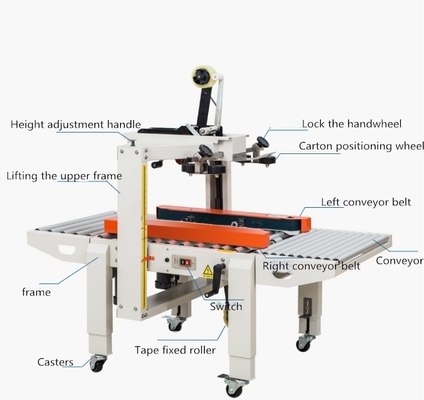 6-12 mm Larghezza di sigillamento Automatica Cintura di azionamento superiore e inferiore Nastro adesivo Sealer Case Box Carton Sealing Machine