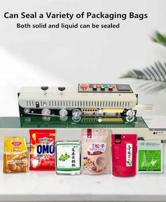 110V/220V 50-60HZ Sacchetto di plastica Soild Ink Continuous Band Sealer per un processo di sigillamento facile