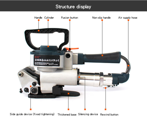 Materiale di imballaggio PET PP Manuale Pneumatica Strapping Machine per negozi di alimenti e bevande