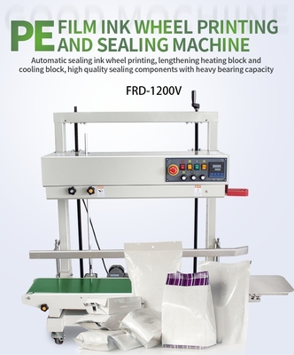 FR-1200V Motore elettrico Verticale Continuo Macchina di Sigillamento per sacchetti PE e spessi