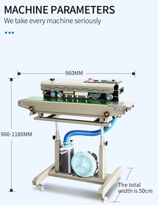 960*505* 960-1108MM Dimensione Macchina di sigillamento automatico a vuoto con riempimento di gas azoto