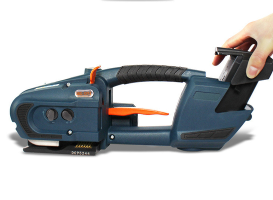 Strumento per la confezione di cinture di plastica in acciaio elettrico portatile a batteria per cinture PET/PP
