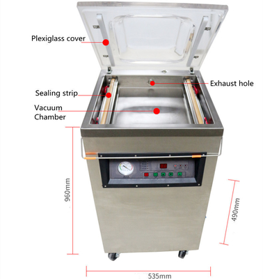 Macchina elettrica di sigillamento a vuoto per alimenti DZ-500/2E per lo stoccaggio degli alimenti