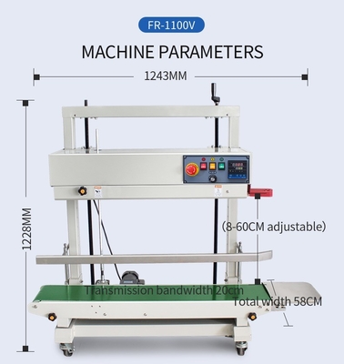 12 mm larghezza di sigillamento sigillatore a banda verticale con intervallo di controllo della temperatura di codifica 0-300°C