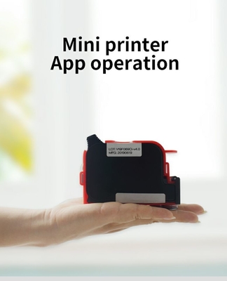 12.7 mm Altezza di stampa Mini stampante a getto d'inchiostro con bottiglia portatile per materiale cartaceo