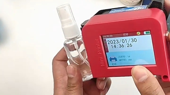 Macchina di stampa a getto d'inchiostro per bottiglie portatili per altezza di stampa di 12 mm e 240*120*97 mm