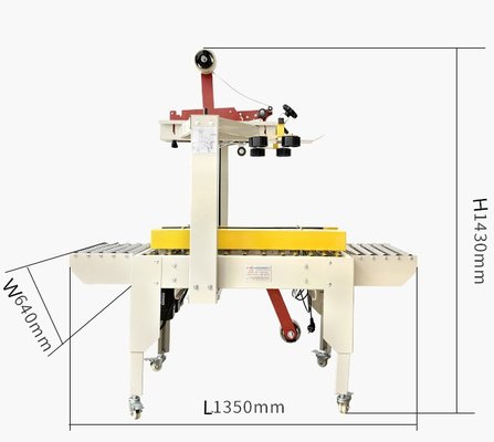 220V/50HZ Semi-automatico cartone con nastro adesivo Macchina di imballaggio di sigillamento a guida sinistra e destra