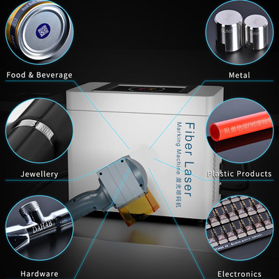 Potenza MAX ≤ 300W Gravatore laser a fibra portatile per soluzioni di marcatura di data e logo