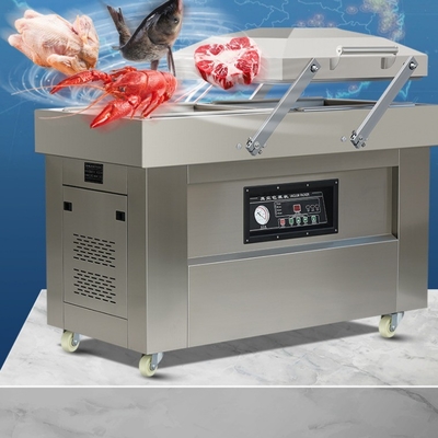Macchina di imballaggio a vuoto alimentare a doppia camera automatica elettrica DZ-500/2SB per tessili