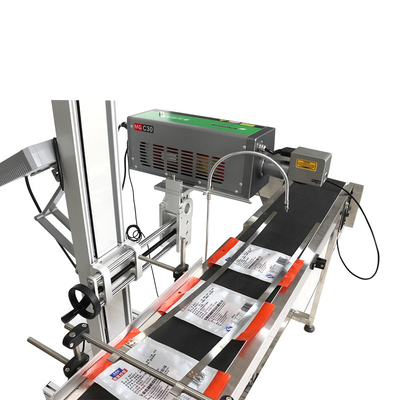 Stampa laser a CO2 da 40W per data di scadenza Codice del lotto su sacchetti di plastica Cavo filo PET bottiglia