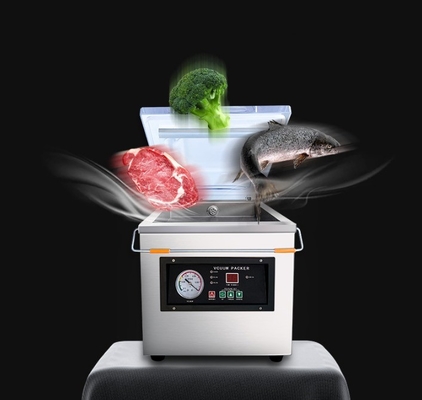 Lunga durata di vita Macchine di imballaggio a vuoto da scrivania per la conservazione di carne fresca, pesce e verdura