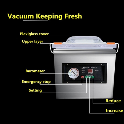 DZ260 Macchina di sigillamento a vuoto per carne fresca pesce alimenti vegetali 370W Potenza motore 27 KG