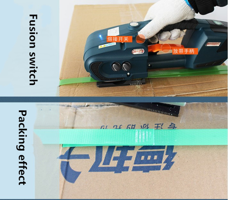 2-5s Tempo di saldatura Semi-automatica Batteria elettrica azionata Strumenti di avvolgimento per PP e PET