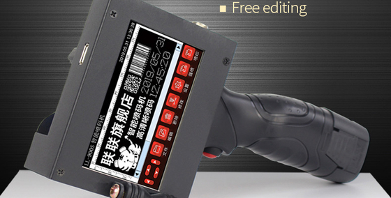 Stampa delle date realizzata con stampanti portatili a getto d'inchiostro semiautomatiche e software Photoshop