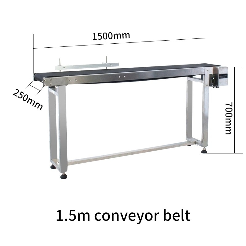 1.5m Lunghezza SS Corpo materiale cintura trasportatrice Tabella per la linea di produzione semiautomatica