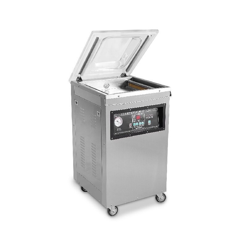 Versatile DZ-420 Piccolo imballaggio a vuoto commerciale per alimenti Distanza della striscia di sigillamento 445mm