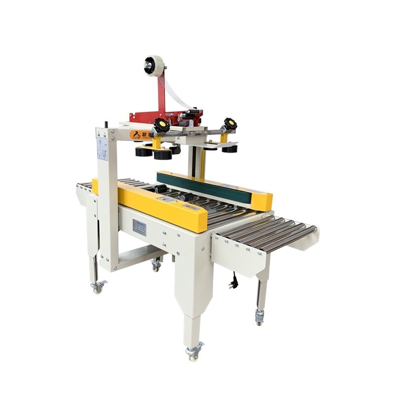 220V/50HZ Semi-automatico cartone con nastro adesivo Macchina di imballaggio di sigillamento a guida sinistra e destra