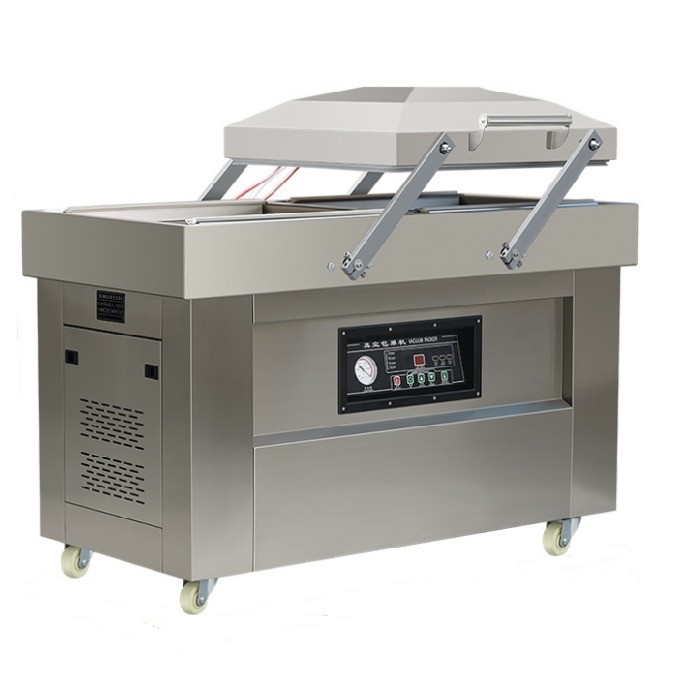 Macchina di imballaggio a vuoto alimentare a doppia camera automatica elettrica DZ-500/2SB per tessili