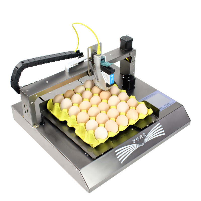 Inchiostro tipo Eco Solvent Inchiostro industriale Smart Automatic Egg Date Stamp Printing Machine