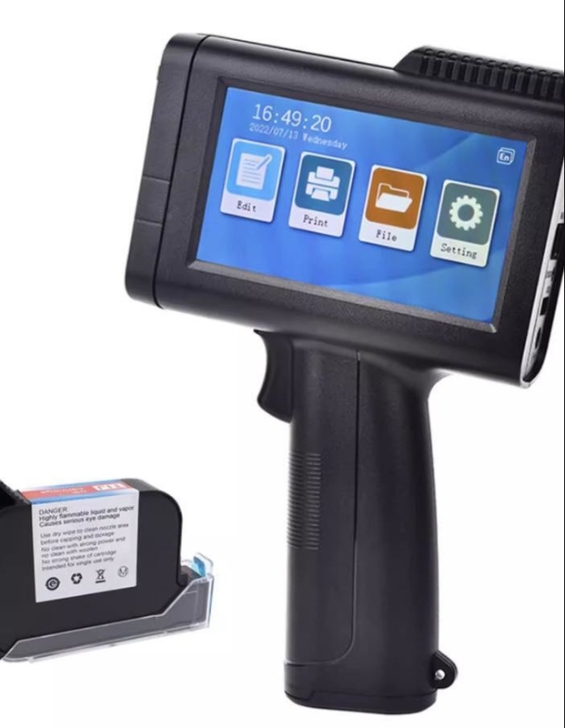 CE Portatile Data di scadenza Macchina di codifica batch Handheld Inkjet Printer Gun con una cartuccia di inchiostro nero